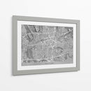 Mapa vintage gris de Dortmund Alemania - Rosana Laiz Blursbyai | Cuadro decorativo de Canvas Lab