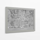 Mapa vintage gris de Dortmund Alemania - Rosana Laiz Blursbyai | Cuadro decorativo de Canvas Lab