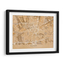 Mapa vintage sepia de Dortmund Alemania - Rosana Laiz Blursbyai | Cuadro decorativo de Canvas Lab