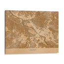 Mapa vintage sepia de Bremen Alemania - Rosana Laiz Blursbyai | Cuadro decorativo de Canvas Lab