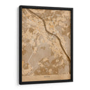 Mapa vintage sepia de Bonn Alemania - Rosana Laiz Blursbyai | Cuadro decorativo de Canvas Lab