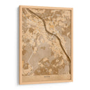Mapa vintage sepia de Bonn Alemania - Rosana Laiz Blursbyai | Cuadro decorativo de Canvas Lab