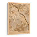 Mapa vintage sepia de Bonn Alemania - Rosana Laiz Blursbyai | Cuadro decorativo de Canvas Lab