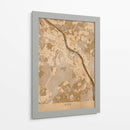 Mapa vintage sepia de Bonn Alemania - Rosana Laiz Blursbyai | Cuadro decorativo de Canvas Lab