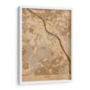 Mapa vintage sepia de Bonn Alemania - Rosana Laiz Blursbyai | Cuadro decorativo de Canvas Lab