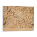 Mapa vintage sepia de Berlín en Alemania - Rosana Laiz Blursbyai | Cuadro decorativo de Canvas Lab