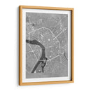 Mapa vintage gris del centro de Toulouse, Francia - Rosana Laiz Blursbyai | Cuadro decorativo de Canvas Lab