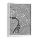 Mapa vintage gris del centro de Toulouse, Francia - Rosana Laiz Blursbyai | Cuadro decorativo de Canvas Lab