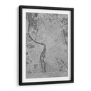 Mapa vintage gris de Toulouse Francia - Rosana Laiz Blursbyai | Cuadro decorativo de Canvas Lab