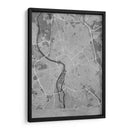 Mapa vintage gris de Toulouse Francia - Rosana Laiz Blursbyai | Cuadro decorativo de Canvas Lab