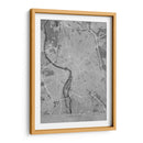 Mapa vintage gris de Toulouse Francia - Rosana Laiz Blursbyai | Cuadro decorativo de Canvas Lab