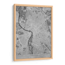 Mapa vintage gris de Toulouse Francia - Rosana Laiz Blursbyai | Cuadro decorativo de Canvas Lab