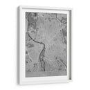 Mapa vintage gris de Toulouse Francia - Rosana Laiz Blursbyai | Cuadro decorativo de Canvas Lab