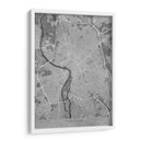 Mapa vintage gris de Toulouse Francia - Rosana Laiz Blursbyai | Cuadro decorativo de Canvas Lab