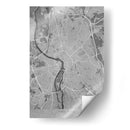 Mapa vintage gris de Toulouse Francia - Rosana Laiz Blursbyai | Cuadro decorativo de Canvas Lab