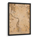 Mapa vintage sepia de Toulouse Francia - Rosana Laiz Blursbyai | Cuadro decorativo de Canvas Lab