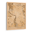 Mapa vintage sepia de Toulouse Francia - Rosana Laiz Blursbyai | Cuadro decorativo de Canvas Lab