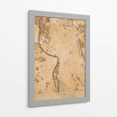 Mapa vintage sepia de Toulouse Francia - Rosana Laiz Blursbyai | Cuadro decorativo de Canvas Lab