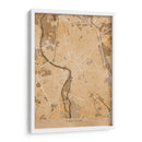 Mapa vintage sepia de Toulouse Francia - Rosana Laiz Blursbyai | Cuadro decorativo de Canvas Lab
