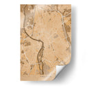 Mapa vintage sepia de Toulouse Francia - Rosana Laiz Blursbyai | Cuadro decorativo de Canvas Lab