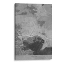 Mapa vintage gris de Toulon Francia - Rosana Laiz Blursbyai | Cuadro decorativo de Canvas Lab