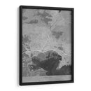 Mapa vintage gris de Toulon Francia - Rosana Laiz Blursbyai | Cuadro decorativo de Canvas Lab