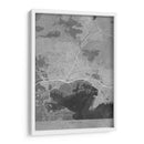 Mapa vintage gris de Toulon Francia - Rosana Laiz Blursbyai | Cuadro decorativo de Canvas Lab