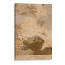 Mapa vintage sepia de Toulon Francia - Rosana Laiz Blursbyai | Cuadro decorativo de Canvas Lab