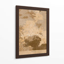 Mapa vintage sepia de Toulon Francia - Rosana Laiz Blursbyai | Cuadro decorativo de Canvas Lab