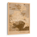 Mapa vintage sepia de Toulon Francia - Rosana Laiz Blursbyai | Cuadro decorativo de Canvas Lab