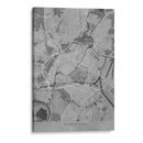 Mapa vintage gris de Strasbourg Francia - Rosana Laiz Blursbyai | Cuadro decorativo de Canvas Lab
