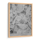 Mapa vintage gris de Strasbourg Francia - Rosana Laiz Blursbyai | Cuadro decorativo de Canvas Lab