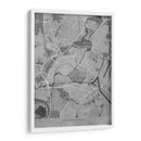 Mapa vintage gris de Strasbourg Francia - Rosana Laiz Blursbyai | Cuadro decorativo de Canvas Lab