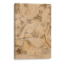 Mapa vintage sepia de StrasbourgFrancia - Rosana Laiz Blursbyai | Cuadro decorativo de Canvas Lab