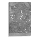 Mapa vintage gris del centro de Francia de Saint Etienne - Rosana Laiz Blursbyai | Cuadro decorativo de Canvas Lab