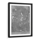 Mapa vintage gris del centro de Francia de Saint Etienne - Rosana Laiz Blursbyai | Cuadro decorativo de Canvas Lab