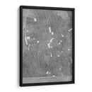 Mapa vintage gris del centro de Francia de Saint Etienne - Rosana Laiz Blursbyai | Cuadro decorativo de Canvas Lab
