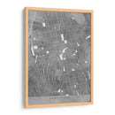 Mapa vintage gris del centro de Francia de Saint Etienne - Rosana Laiz Blursbyai | Cuadro decorativo de Canvas Lab