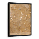 Mapa vintage en sepia del centro de Saint Etienne, Francia - Rosana Laiz Blursbyai | Cuadro decorativo de Canvas Lab
