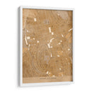 Mapa vintage en sepia del centro de Saint Etienne, Francia - Rosana Laiz Blursbyai | Cuadro decorativo de Canvas Lab