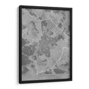 Mapa vintage gris de Saint Etienne Francia - Rosana Laiz Blursbyai | Cuadro decorativo de Canvas Lab