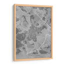 Mapa vintage gris de Saint Etienne Francia - Rosana Laiz Blursbyai | Cuadro decorativo de Canvas Lab
