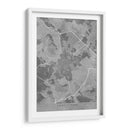 Mapa vintage gris de Saint Etienne Francia - Rosana Laiz Blursbyai | Cuadro decorativo de Canvas Lab