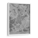 Mapa vintage gris de Saint Etienne Francia - Rosana Laiz Blursbyai | Cuadro decorativo de Canvas Lab