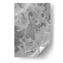 Mapa vintage gris de Saint Etienne Francia - Rosana Laiz Blursbyai | Cuadro decorativo de Canvas Lab