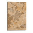 Mapa vintage sepia de Saint Etienne Francia - Rosana Laiz Blursbyai | Cuadro decorativo de Canvas Lab