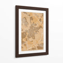 Mapa vintage sepia de Saint Etienne Francia - Rosana Laiz Blursbyai | Cuadro decorativo de Canvas Lab
