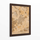 Mapa vintage sepia de Saint Etienne Francia - Rosana Laiz Blursbyai | Cuadro decorativo de Canvas Lab