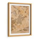 Mapa vintage sepia de Saint Etienne Francia - Rosana Laiz Blursbyai | Cuadro decorativo de Canvas Lab