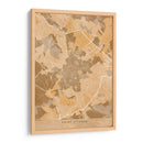 Mapa vintage sepia de Saint Etienne Francia - Rosana Laiz Blursbyai | Cuadro decorativo de Canvas Lab